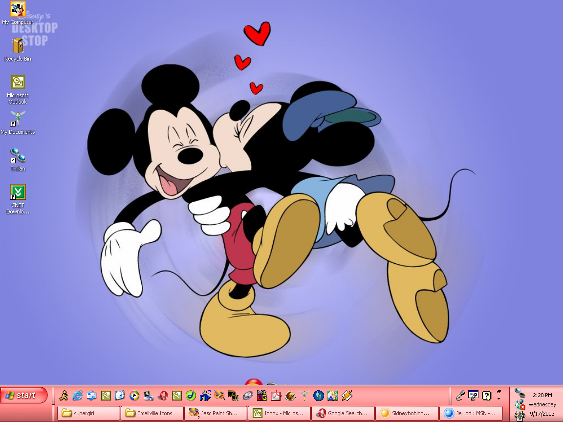 My Windows XP desktop in 2003