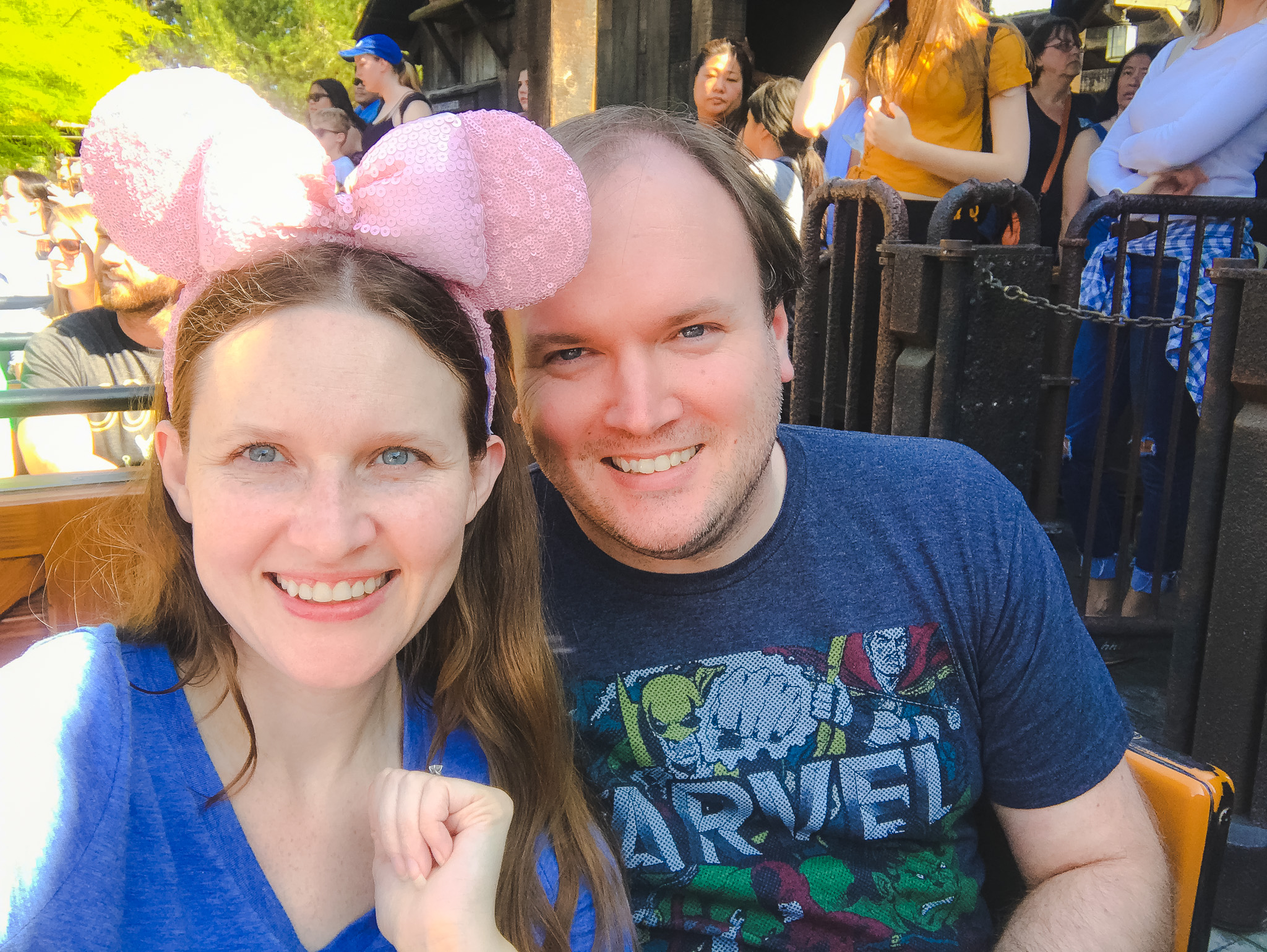 Disneyland Big Thunder Mountain Ride Selfie